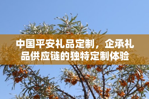 中国平安礼品定制，企承礼品供应链的独特定制体验